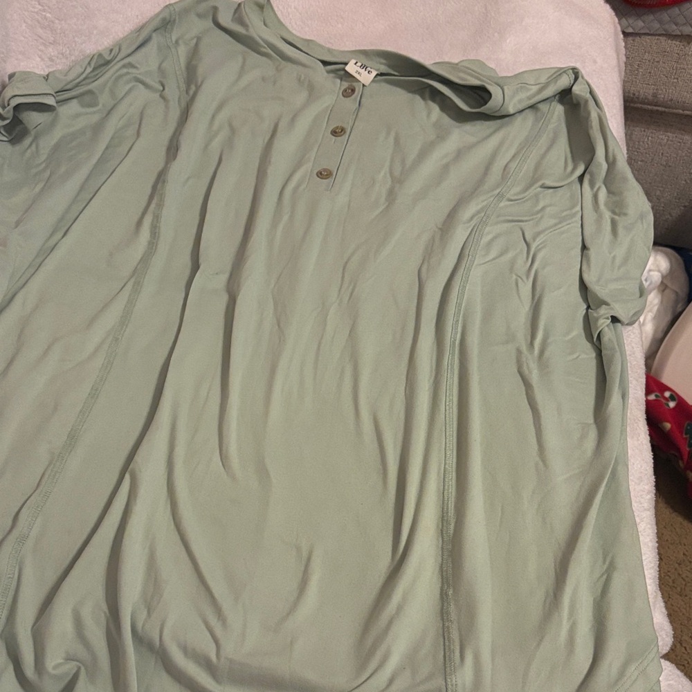 Sew In Love Light Green Button Down Blouse
